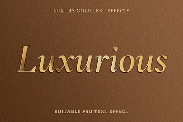 PSD 3d text effect psd, luxury gold high quality template