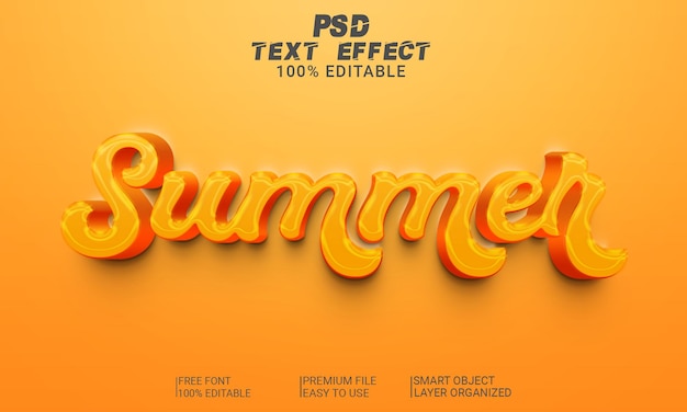 3D Text Effect Summer