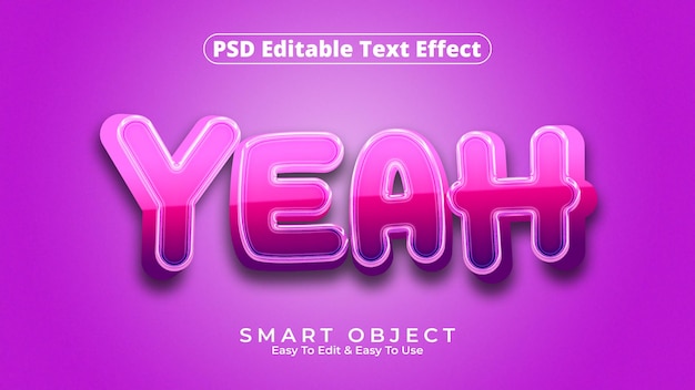 3d text effect typography in modern font style Premium Psd