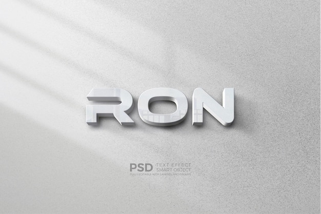 3d text style effect with light effect