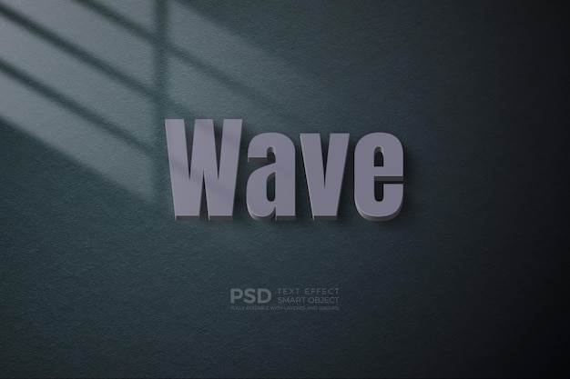 3d text style effect with light from outside