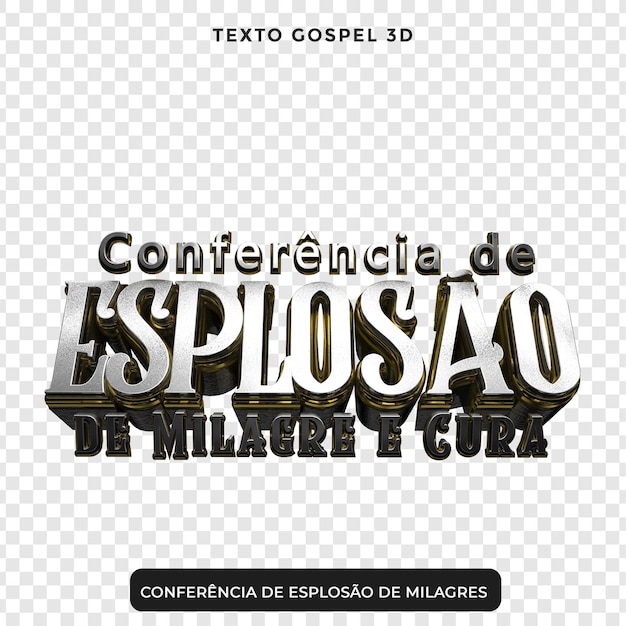 3D TEXTS GOSPEL CULT EVANGELICAL RELIGION WORSHIP 3D PNG 3D LETTER