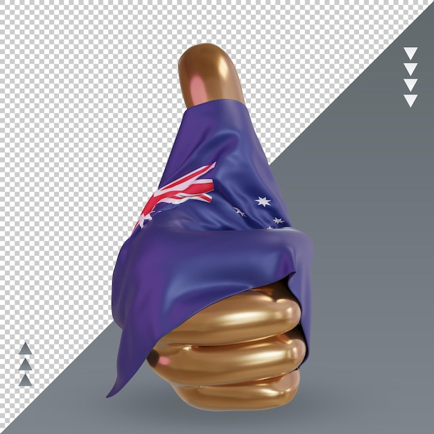 3d thumb Australia flag rendering front view