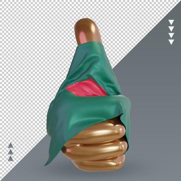 3d thumb Bangladesh flag rendering front view