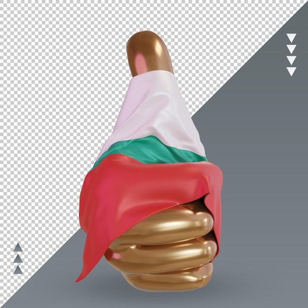 3d thumb Bulgaria flag rendering front view