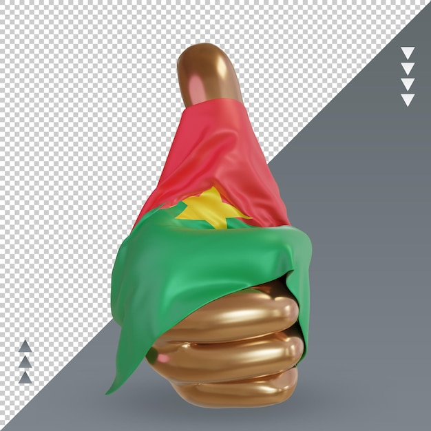 3d thumb Burkina Faso flag rendering front view