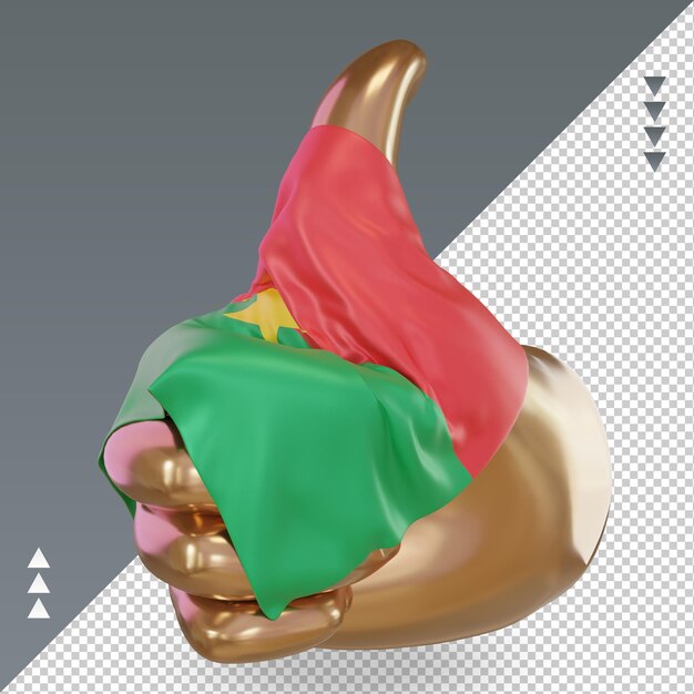 PSD 3d thumb burkina faso flag rendering right view