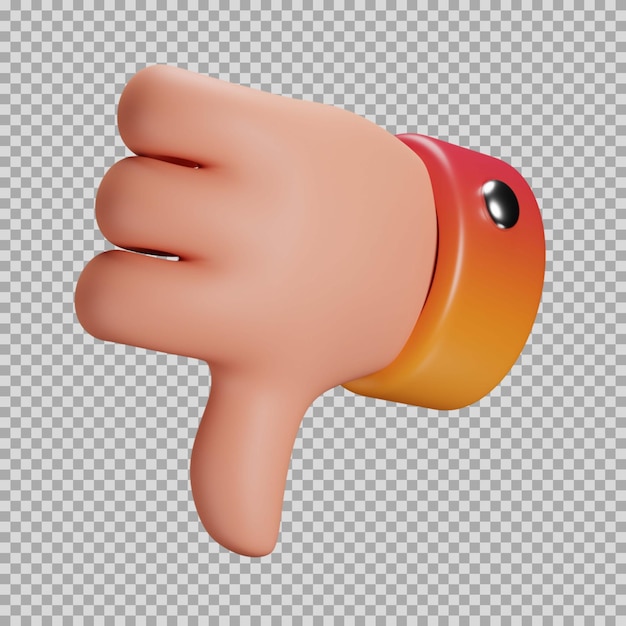 PSD 3d thumb down dynamic color icon