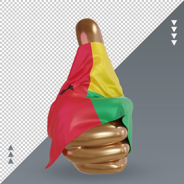 3d thumb Guinea flag rendering front view