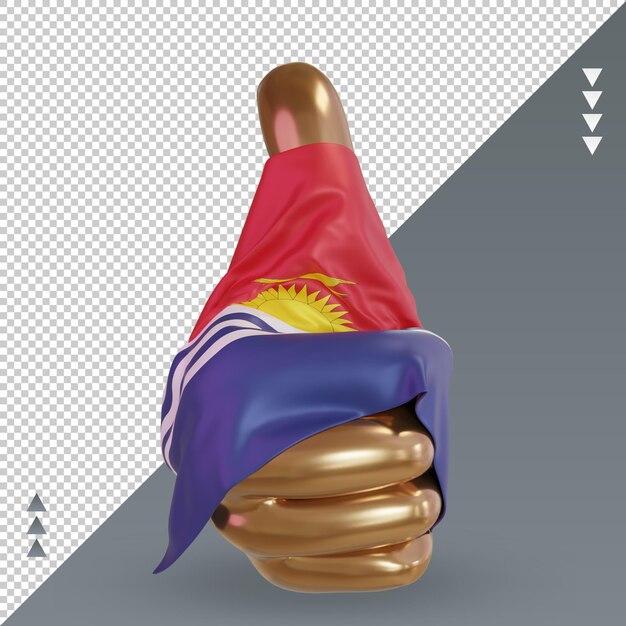 3d thumb Kiribati flag rendering front view