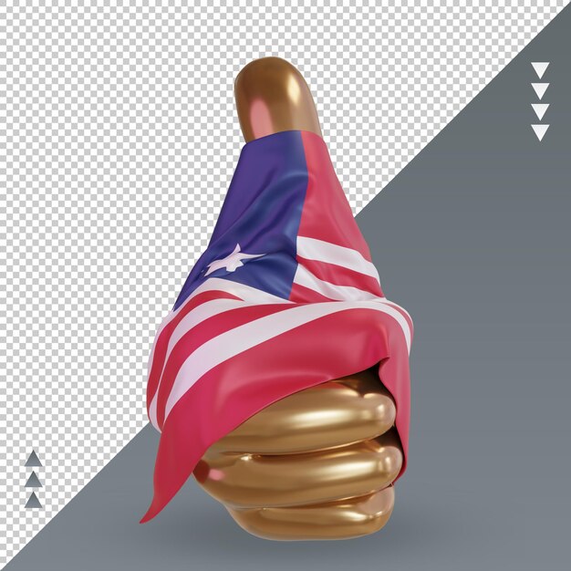 3d thumb Liberia flag rendering front view