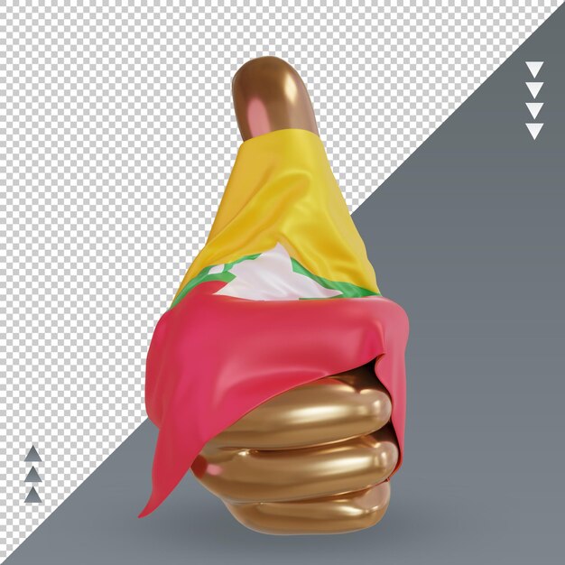 3d thumb Myanmar flag rendering front view