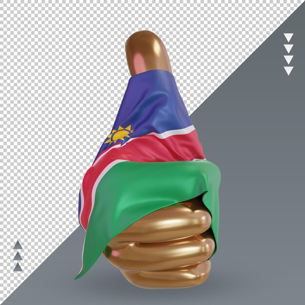 3d thumb Namibia flag rendering front view