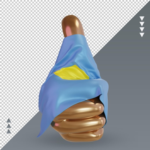 3d thumb Palau flag rendering front view