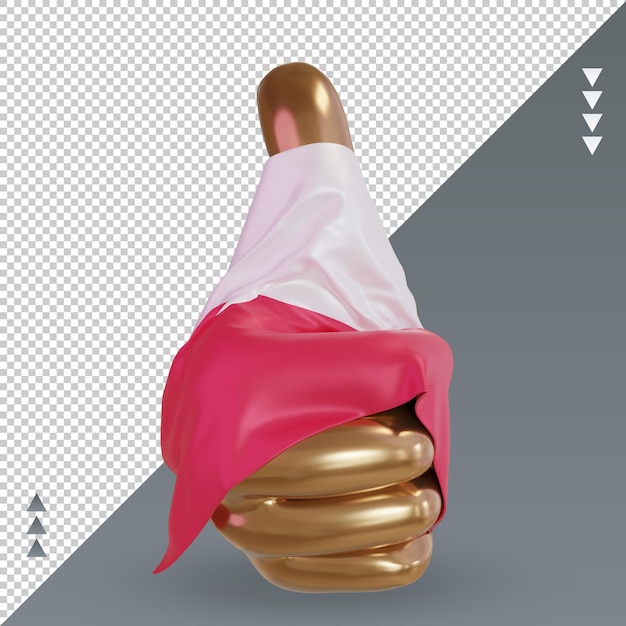 3d thumb Poland flag rendering front view