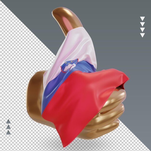 PSD 3d thumb slovenia flag rendering left view