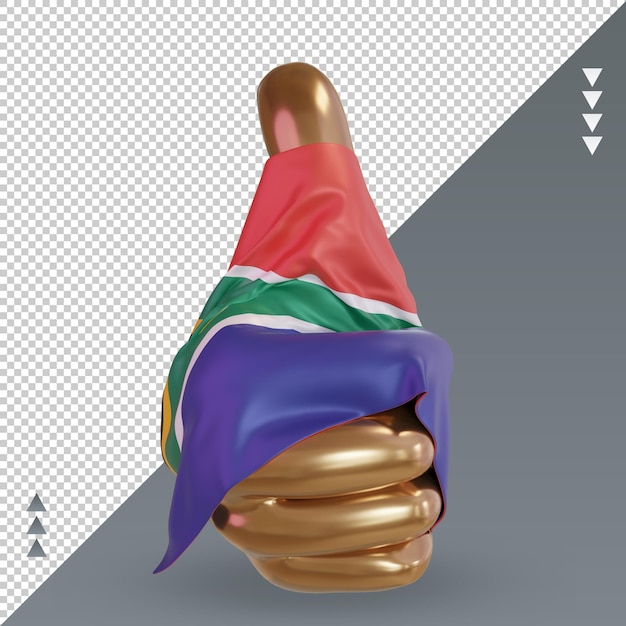 3d thumb South Africa flag rendering front view