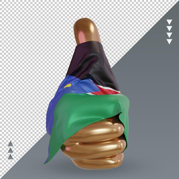 3d thumb South Sudan flag rendering front view