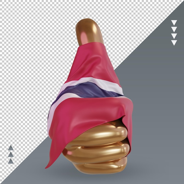 3d thumb Thailand flag rendering front view