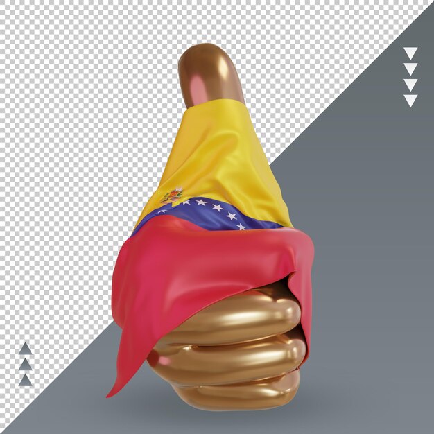 3d thumb Venezuela flag rendering front view