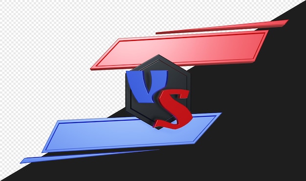 3d title versus vs or battle scene banner isolated