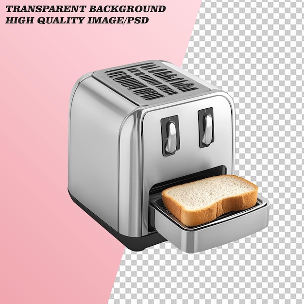 PSD 3d toaster on transparent background