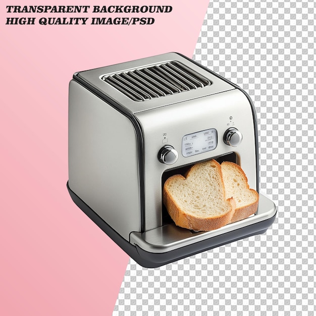 3D Toaster on Transparent Background