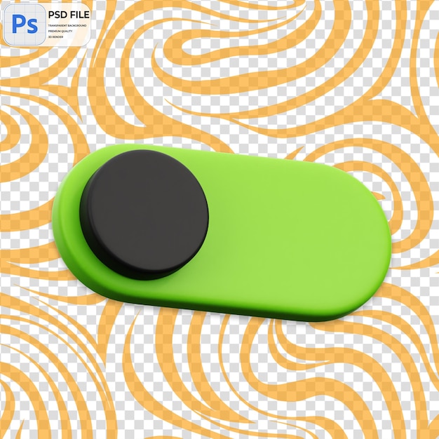 3D Toggle Off Render Icon Isolated PNG Illustration PSD Template