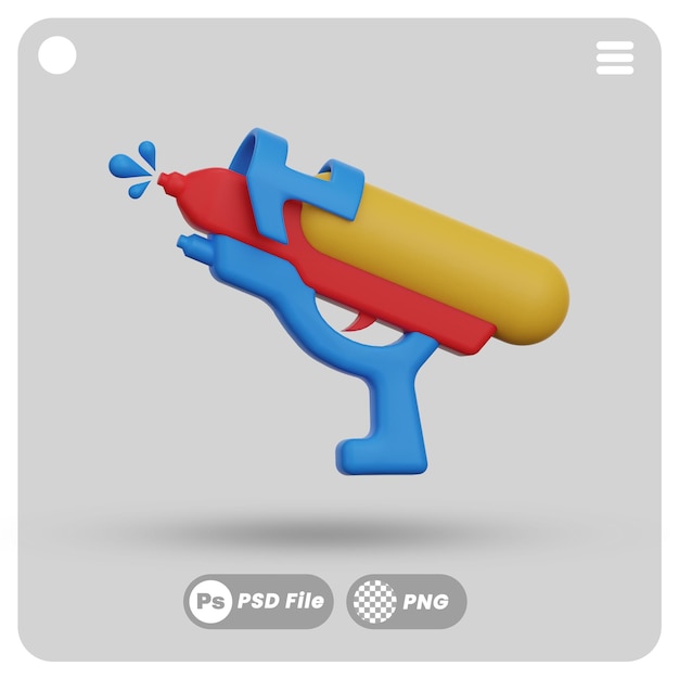 3D Toy water gun illustration