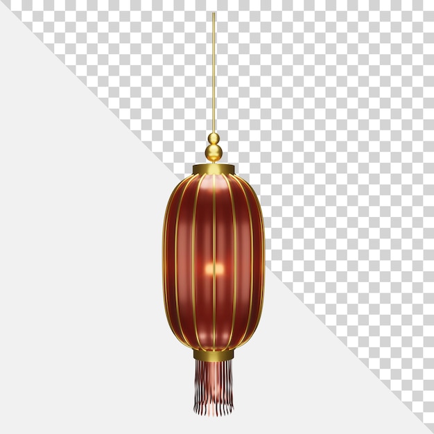 3D Traditional chinese lantern light isolated object