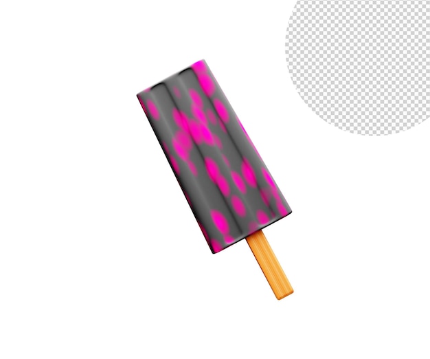 3d transparent ice cream icon