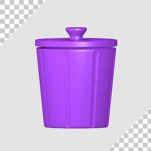 3d trash can object concept