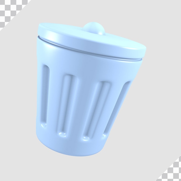 3d trash can object concept