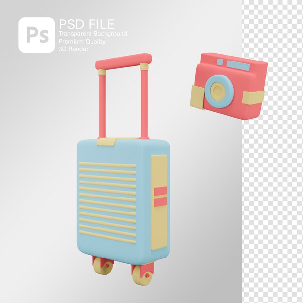 PSD 3d traveling icon