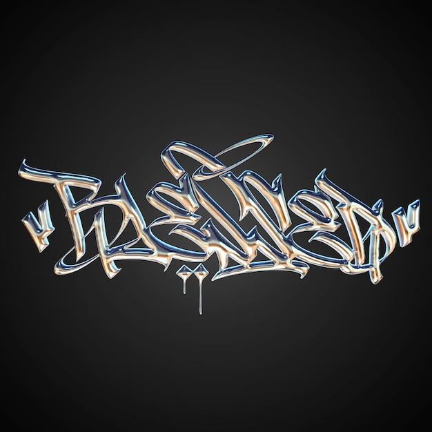 3d tribal with chrome and silver