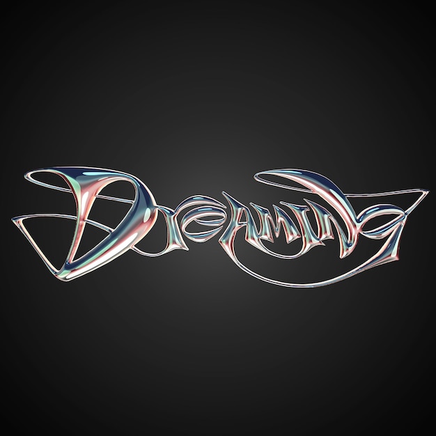 PSD 3d tribal with chrome and silver