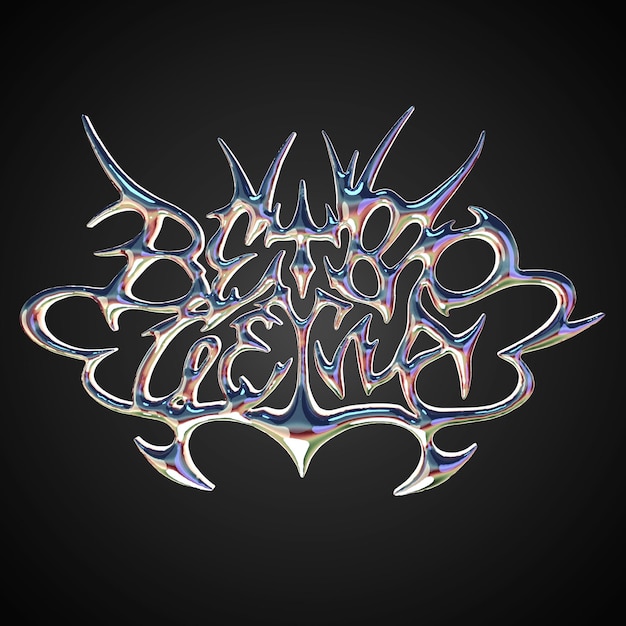 PSD 3d tribal with chrome and silver