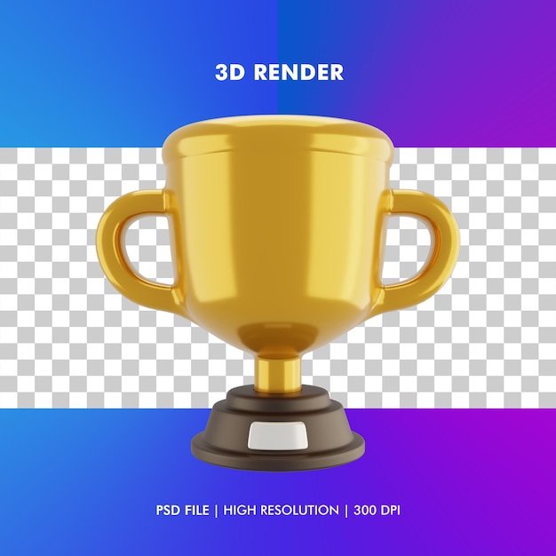 3d trophy illustration isolated