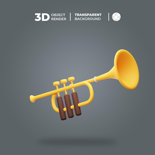 3D Trumpet Music Instrument