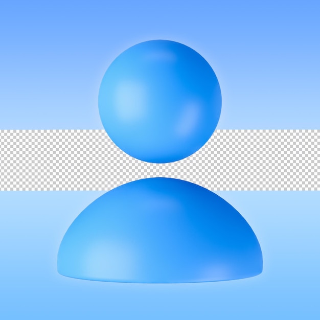 3d user icon