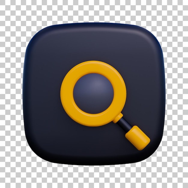 3D User Interface Search icon Isolated