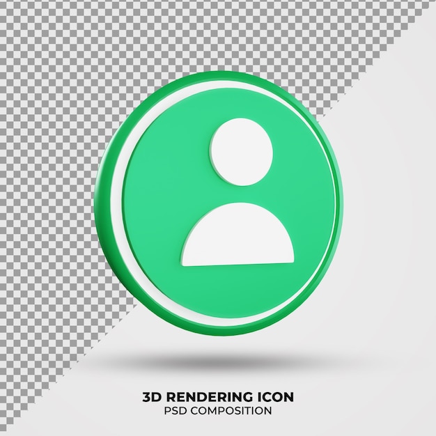 3D User Rendering Icon