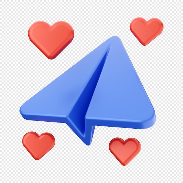 3d valentines day icon illustration