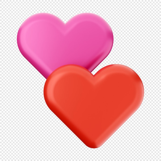 3d valentines day icon illustration