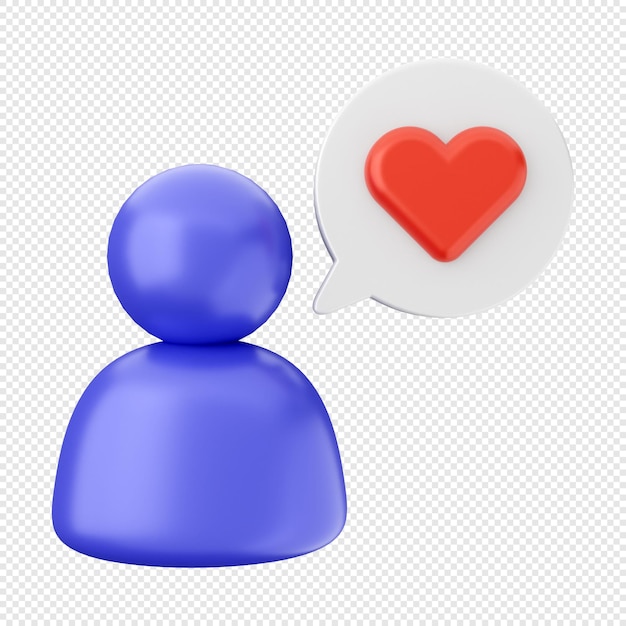 3d valentines day icon illustration