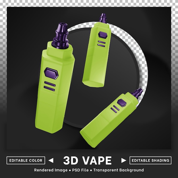 3d vape icon display slim series editable color