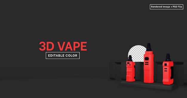 3D vapor in a bumpy environment editable colors