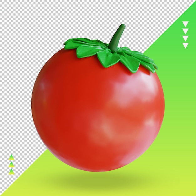 3d Vegetable Tomato rendering front view