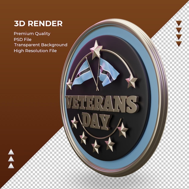 3d Veterans day Botswana rendering right view