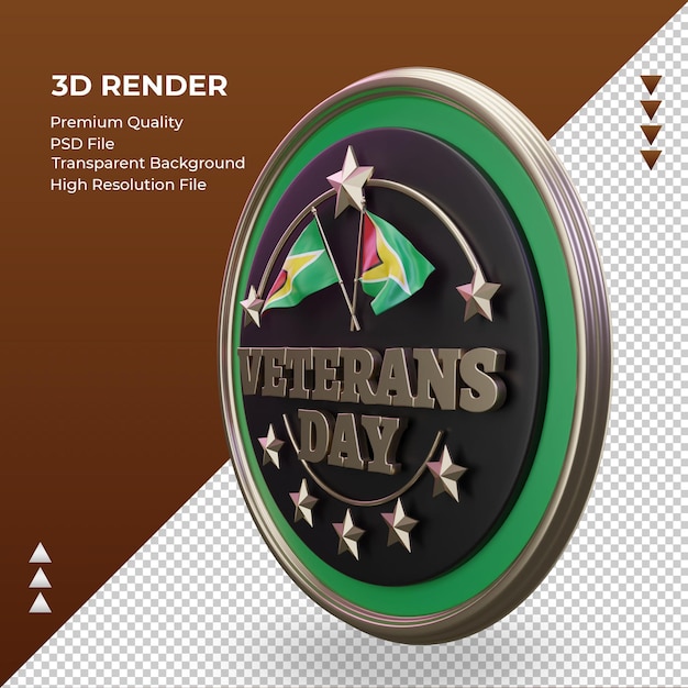 3d Veterans day Guyana rendering right view